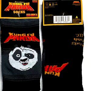 Men's Fashion Novelty Casual Fun KUNG FU PANDA Crew SOCKS Size 6-12